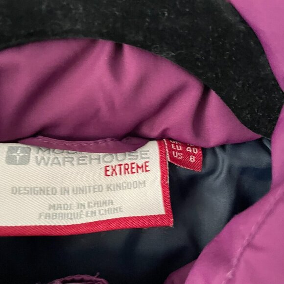 Mountain Hardware Zip Up Down Filled Outdoor Winter Casual Puffer Vest Purple 8 - Picture 7 of 9